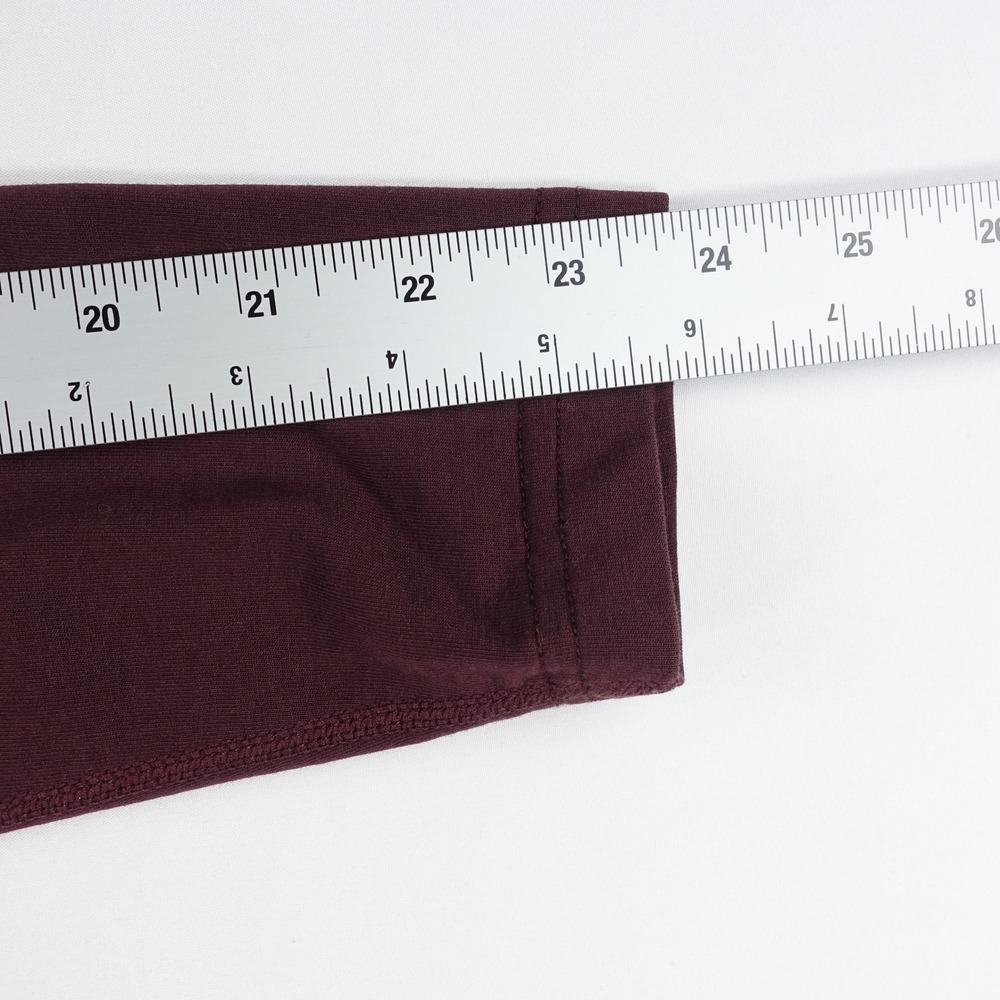 BYLT‎ Lux Henley Shirt Men's Small Drop Cut Long Sleeve Casual Maroon - Picture 12 of 12